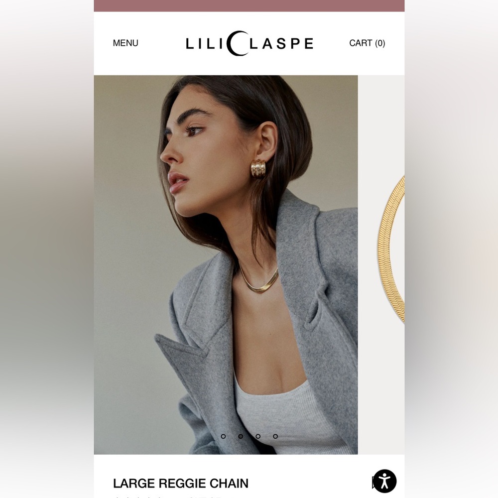 Lili Claspe 15.5” Gold Large Reggie Chain Necklace